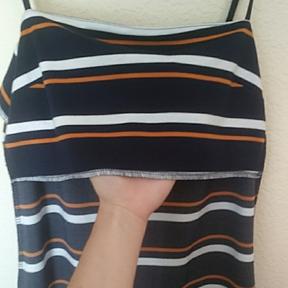 Striped Bodycon Mini Dress with Square Neck - Picture 5 of 5
